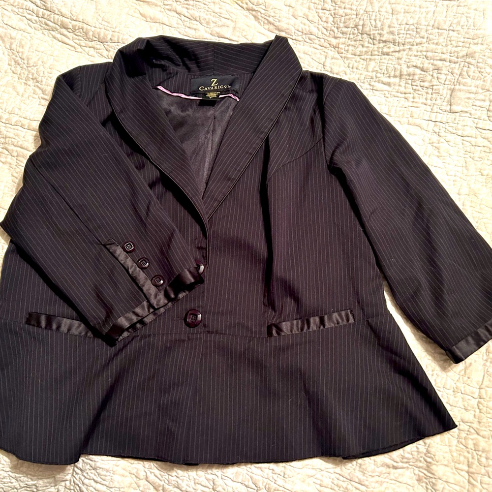 Z Cavaricci women’s pinstripe blazer, Torrid Size 2.
